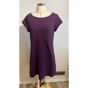 Gap Short Sleeve‎ Red and Blue Striped Dress Women's M